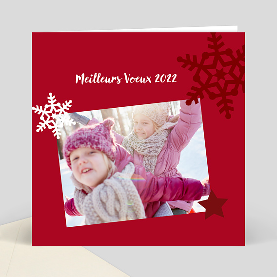 Carte de Voeux Particuliers Carte voeux rouges