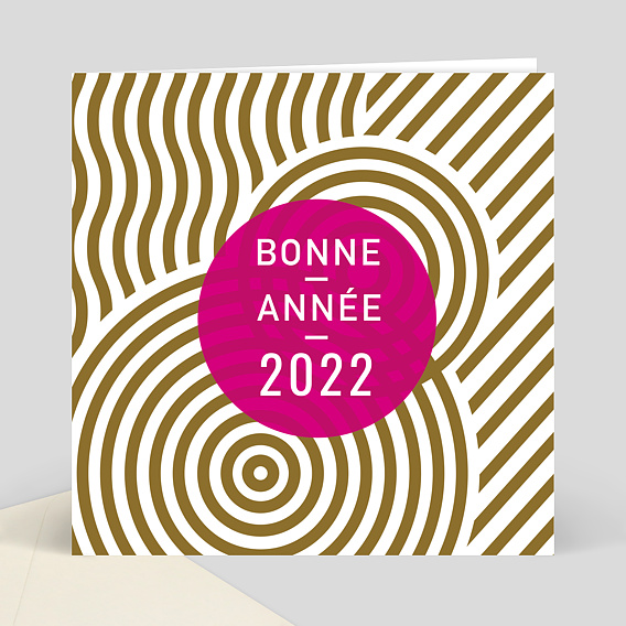 Carte de Voeux Entreprise Double Cercles