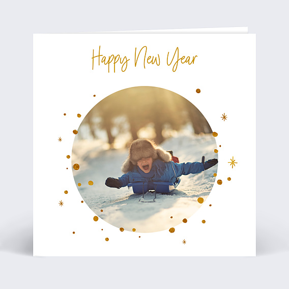 Carte de Voeux Particuliers Golden dots