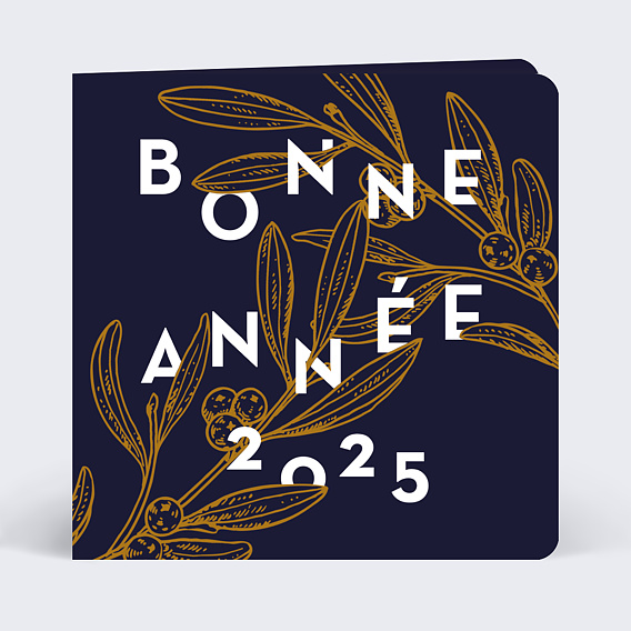 Carte de vœux entreprise Gui Porte Bonheur