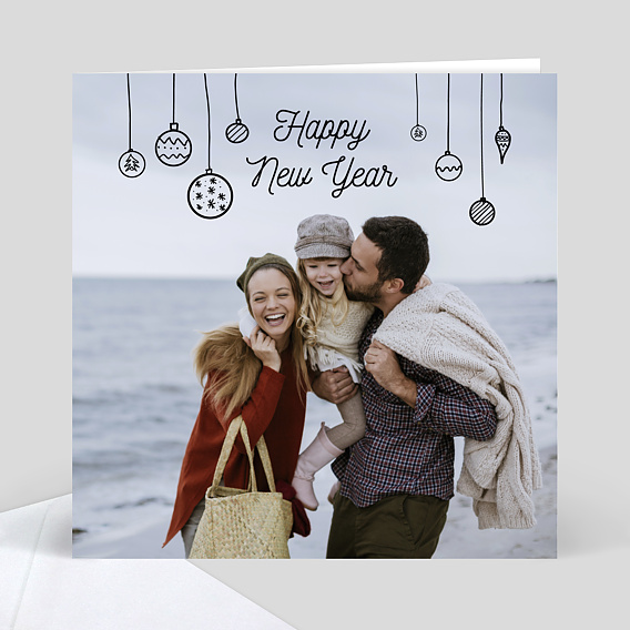 Carte de Voeux Particuliers Jolies décorations