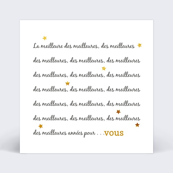 Carte de Voeux Particuliers La meilleure année