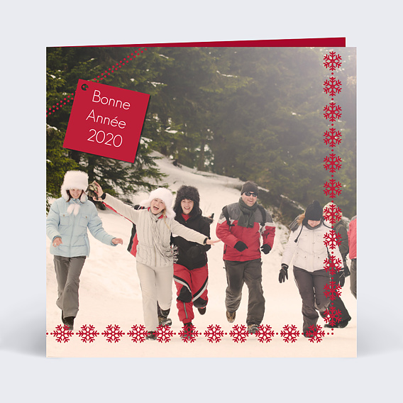 Carte de Voeux Particuliers Message voeux flocons