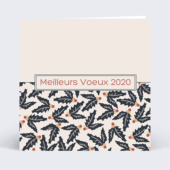 Carte de Voeux Particuliers Motifs houx