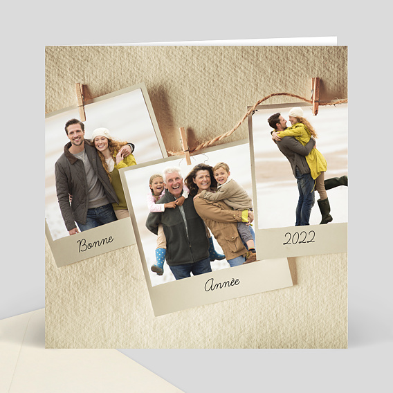 Carte de Voeux Particuliers Multi polaroïd