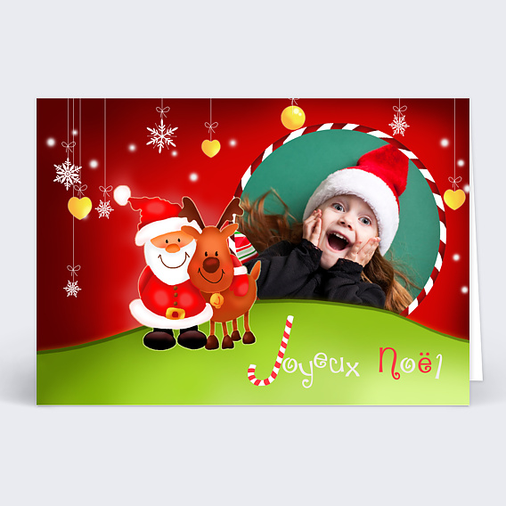 Carte de Noël Noël pays sucré