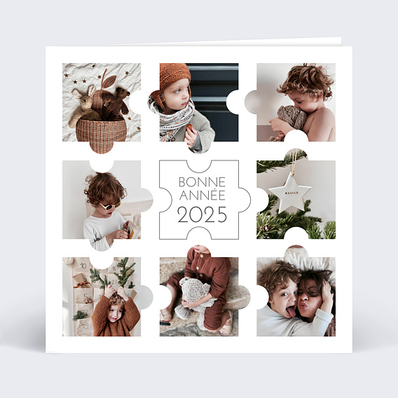 Carte de Voeux Particuliers Photo-puzzle
