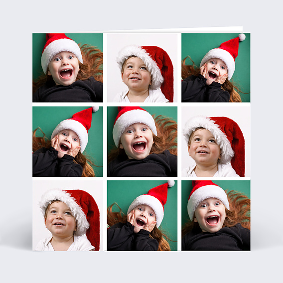 Carte de Noël Popart 9 photos noel