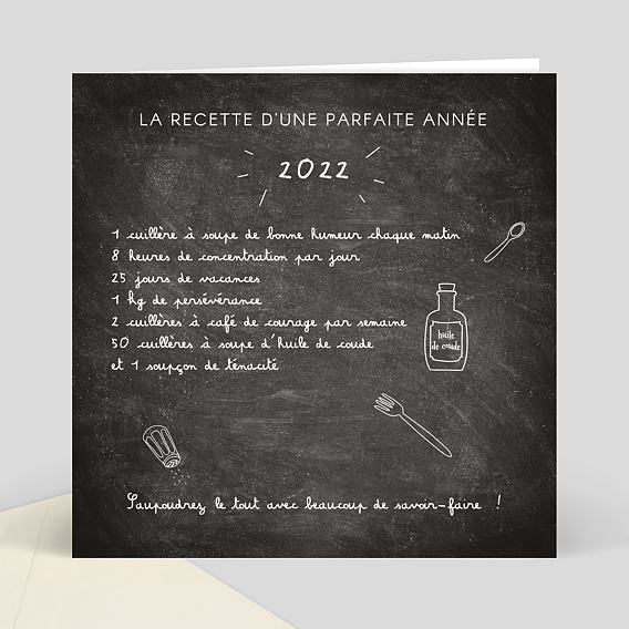 Carte de Voeux Entreprise Recette du succès