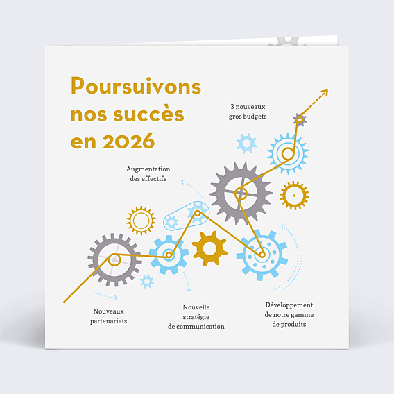 Carte de Voeux Entreprise Rouages du Succès