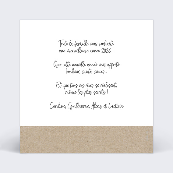 Carte de voeux Pola à souhaits Verso