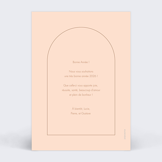 Carte de voeux Meilleurs voeux design Verso