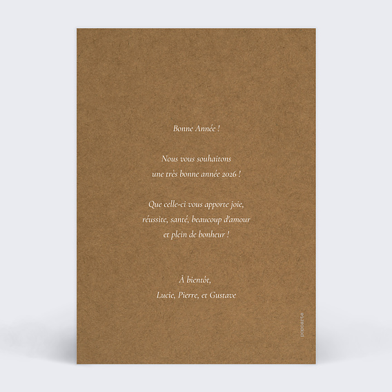 Carte de voeux Pois pois Verso