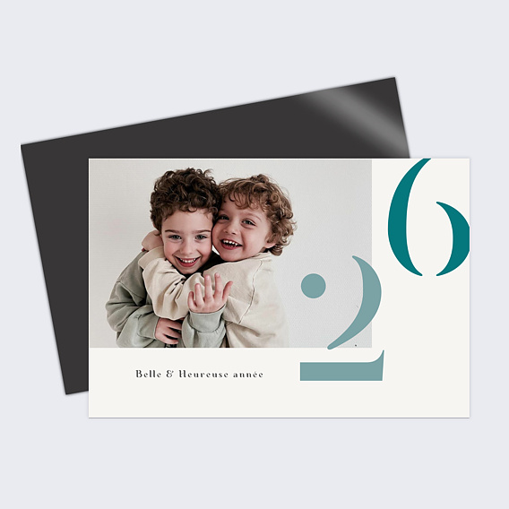 Carte de voeux Voeux typo colorée