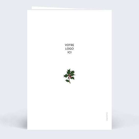 Carte de Voeux Entreprise Bonne Année Houx