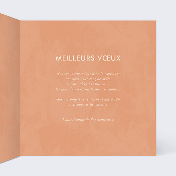 Carte de vœux entreprise carte de voeux exotique Intérieur Droit
