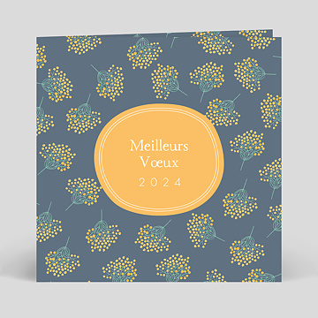 Carte de Voeux Carte voeux fleurs mimosa