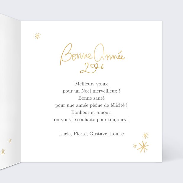 Carte de voeux Souhait festif Intérieur Droit