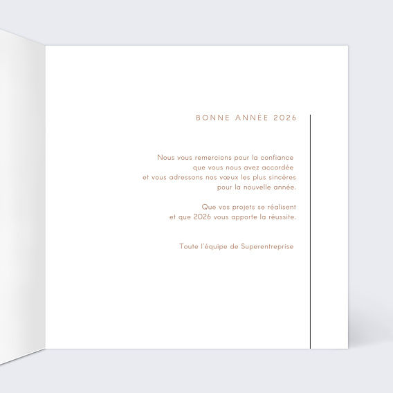 Carte de vœux entreprise Carte de voeux comptable Intérieur Droit