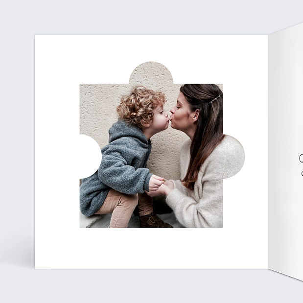Carte de voeux Photo-puzzle Intérieur Gauche
