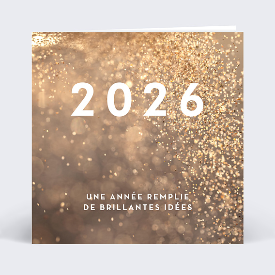 Carte de vœux entreprise carte de voeux scintillement Recto