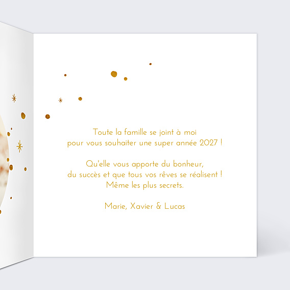 Carte de Voeux Particuliers Golden dots