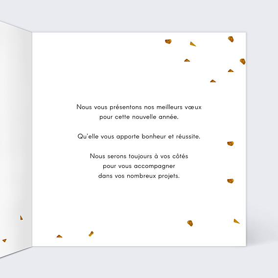 Carte de Voeux Entreprise Marbre et Confettis
