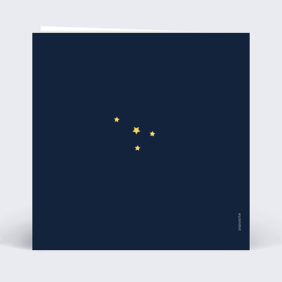 Carte de voeux Bonne étoile Verso