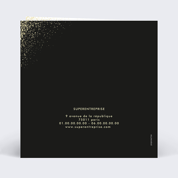 Carte de vœux entreprise Carte de voeux chic Verso