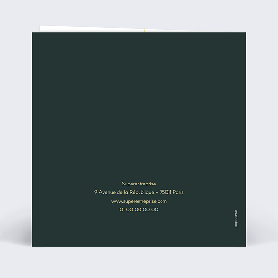 Carte de vœux entreprise carte de voeux mots Verso