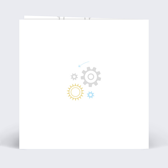 Carte de vœux entreprise Rouages du Succès Verso