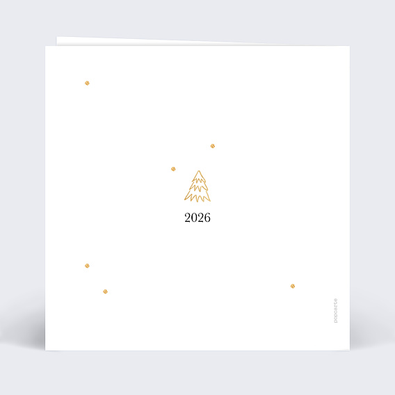 Carte de voeux Sapins Verso