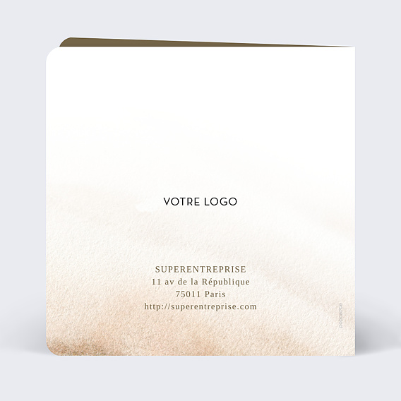 Carte de vœux entreprise Sobres Scintillements Verso