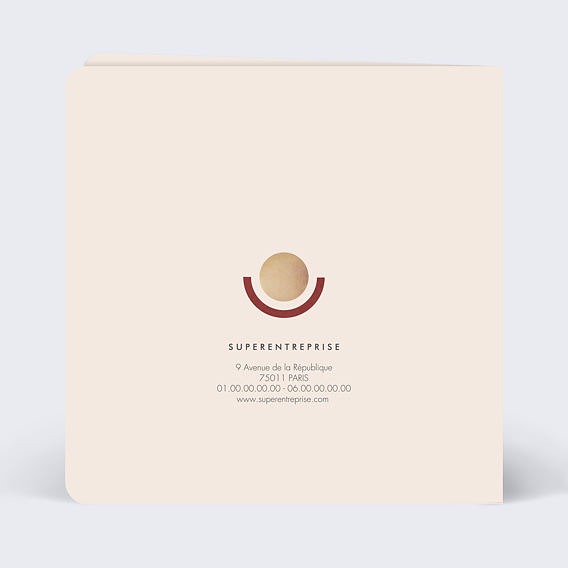 Carte de vœux entreprise Equilibre Verso