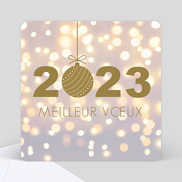 Carte de voeux virtuelle entreprise 2022 Sobres scintillements
