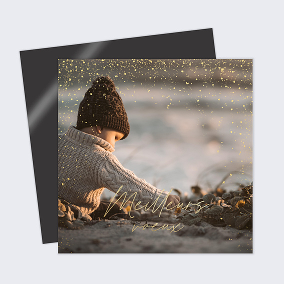 Carte de voeux Plumetis