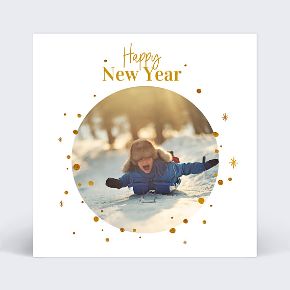 Carte de Voeux Particuliers Golden dots