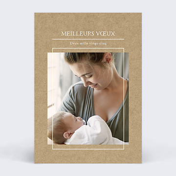 Carte de Voeux Particuliers Joli kraft