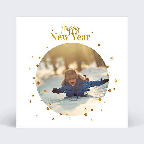 Carte de voeux Golden dots