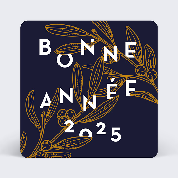 Carte de vœux entreprise Gui Porte Bonheur