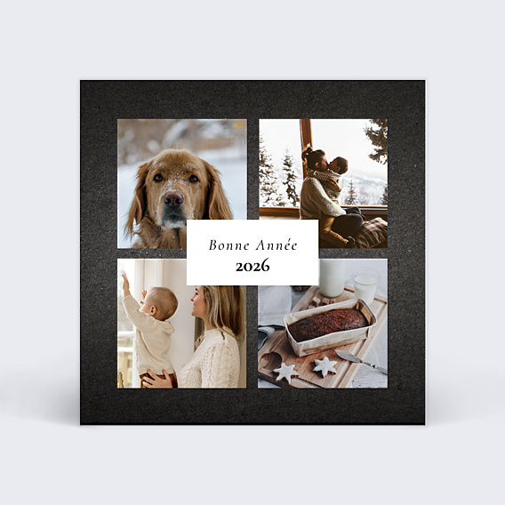 Carte de Voeux Particuliers Ardoise 4 photos