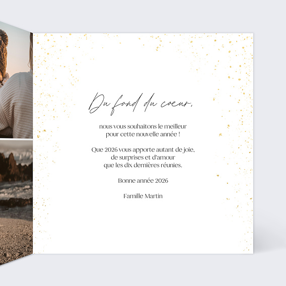 Carte de voeux Plumetis Intérieur Droit