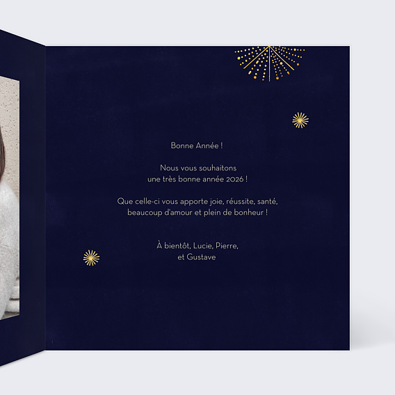 Carte de voeux Boule de Noël Intérieur Droit