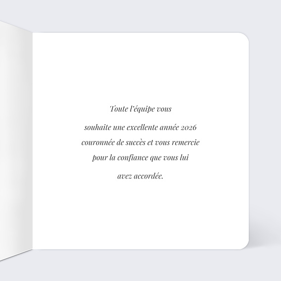 Carte de vœux entreprise Carte de voeux classique Intérieur Droit