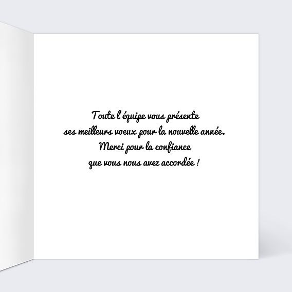 Carte de vœux entreprise Carte voeux projets Intérieur Droit