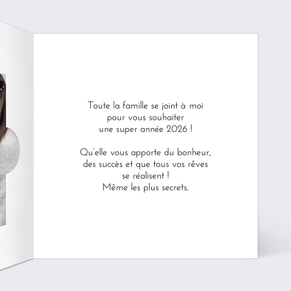 Carte de voeux Photo-puzzle Intérieur Droit