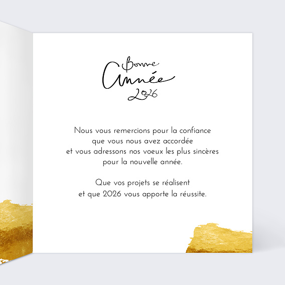 Carte de vœux entreprise Pinceau Intérieur Droit