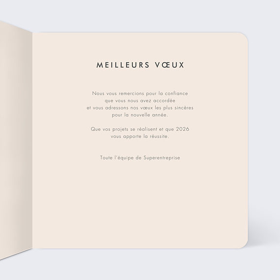 Carte de vœux entreprise Equilibre Intérieur Droit