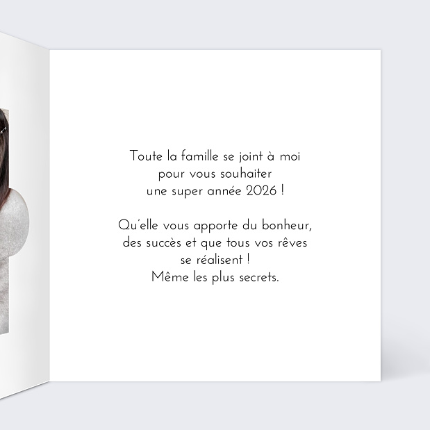 Carte de voeux Photo-puzzle Intérieur Droit
