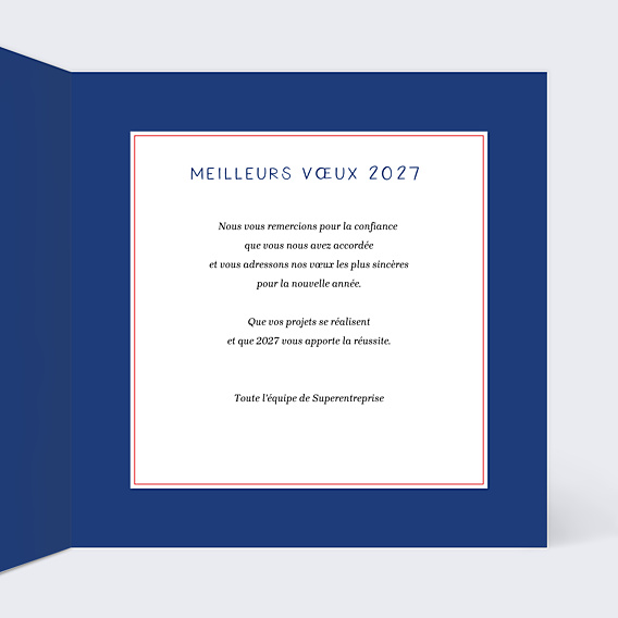 Carte de Voeux Entreprise 2026 made in france